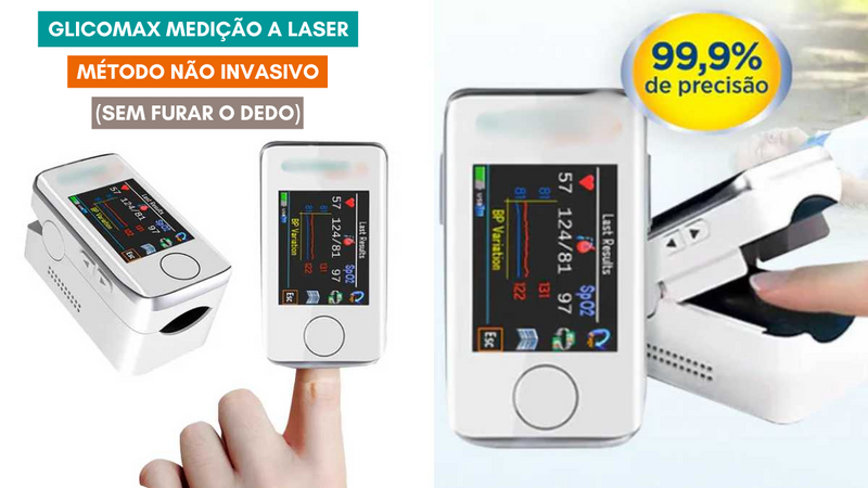 GlicoMax Medidor de Glicose a Laser